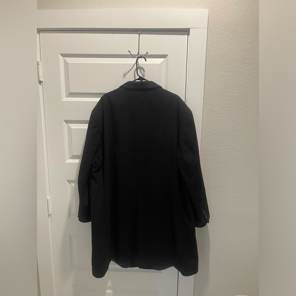 Daniel Cremieux 100% Cashmere Topcoat Black 3 Button Closure Long Overcoat 54R - Picture 4 of 8